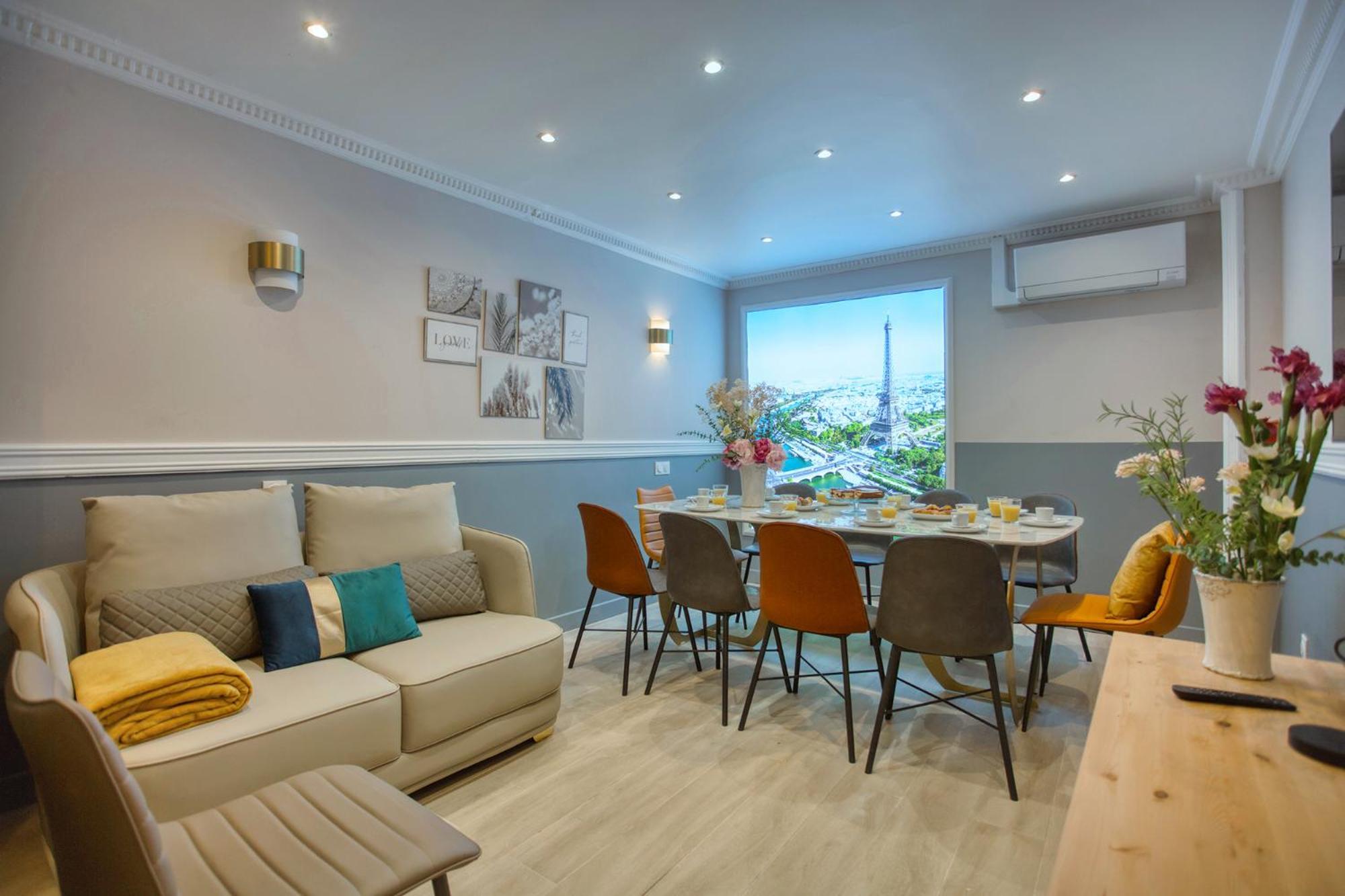Elegant Triplex In Paris - Ideal For 10 - Aircon Bagian luar foto