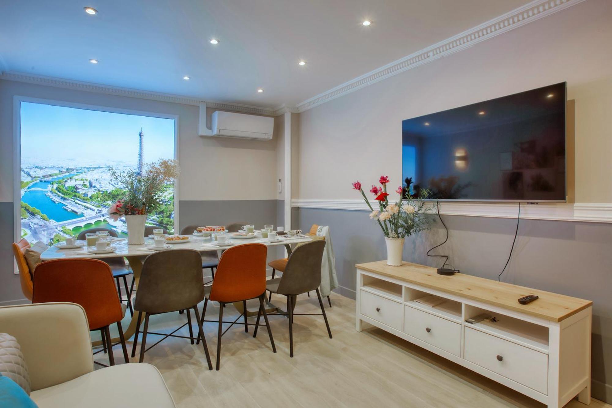 Elegant Triplex In Paris - Ideal For 10 - Aircon Bagian luar foto